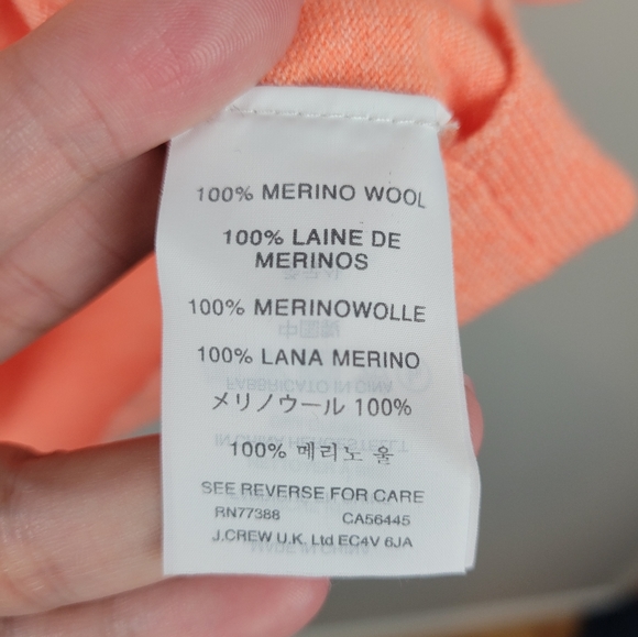 J, Crew Orange Merino Wool Tippi sweater Size XS - Picture 4 of 6